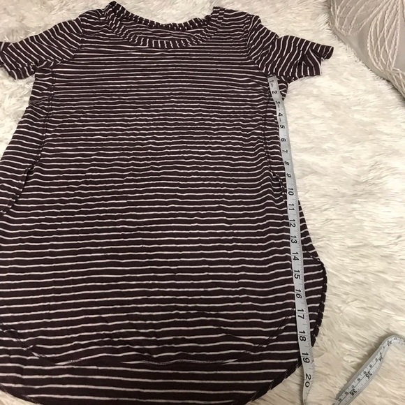 Lululemon Love Crew Shirt Tee- Stripe Color Brown and White-Size none - Picture 11 of 14